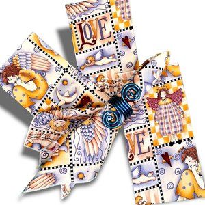 Home Dining Cloth Napkins Set (4) Messages From Angels Pattern Super Colorful